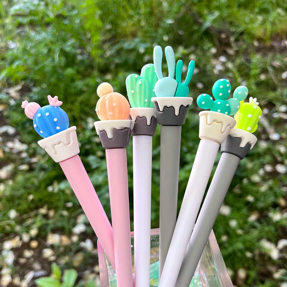 Cute Cactus Gel Pens - Freshie & Zero Studio Shop