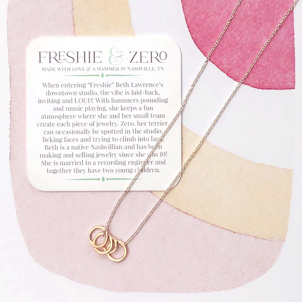 cluster necklace - family of four - Freshie & Zero Studio Shop