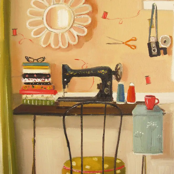 Janet Hill Art Print: Hipster Crafter 8.5"x11" - Freshie & Zero Studio Shop