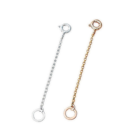 2" sterling silver or gold filled necklace chain extender