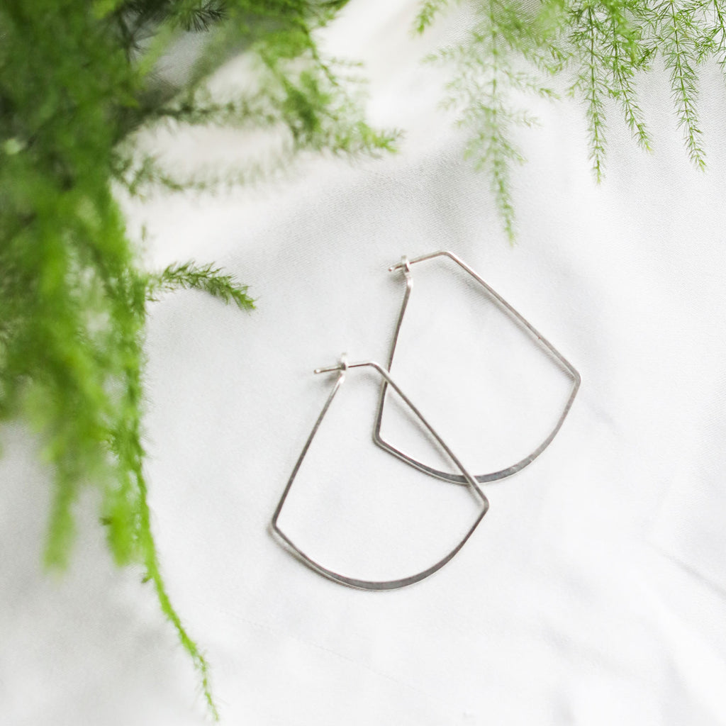 minimal hoops - fan - Freshie & Zero Studio Shop