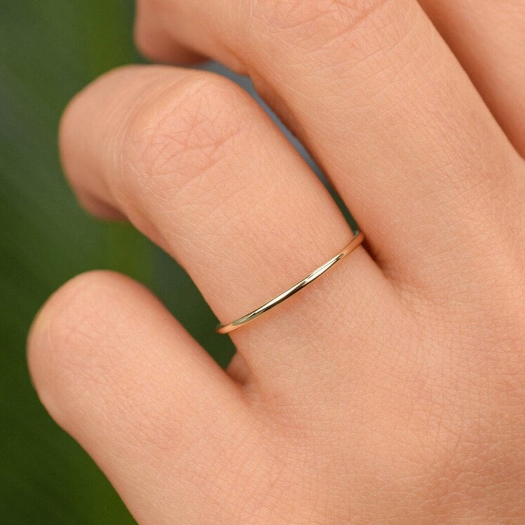 Gold Filled Thin Stacking Ring - Freshie & Zero Studio Shop
