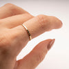 Gold Filled Flat Beaded Stacking Ring - Freshie & Zero Studio Shop