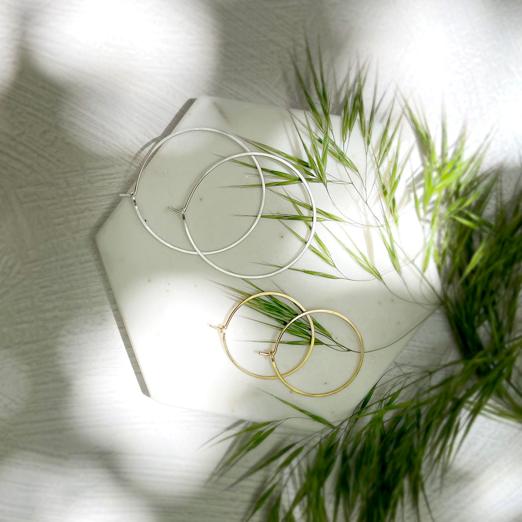 minimal hoops - small circles - Freshie & Zero Studio Shop