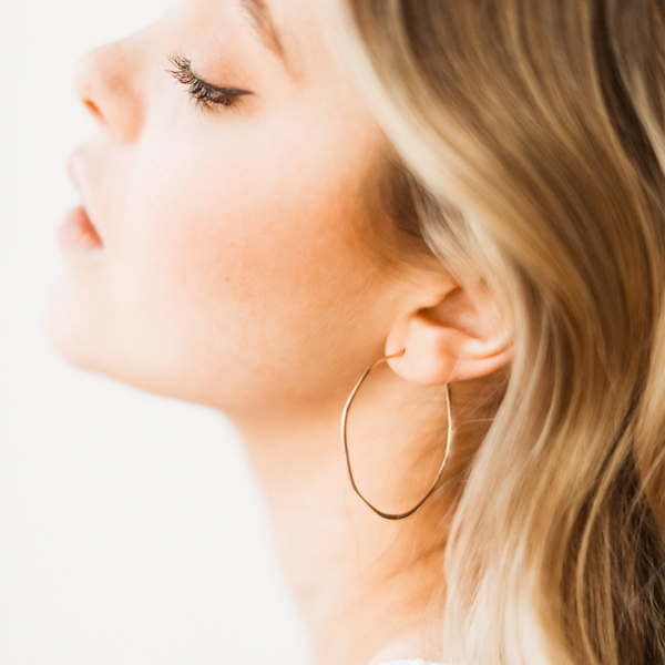 minimal organic circle hoops - large - Freshie & Zero