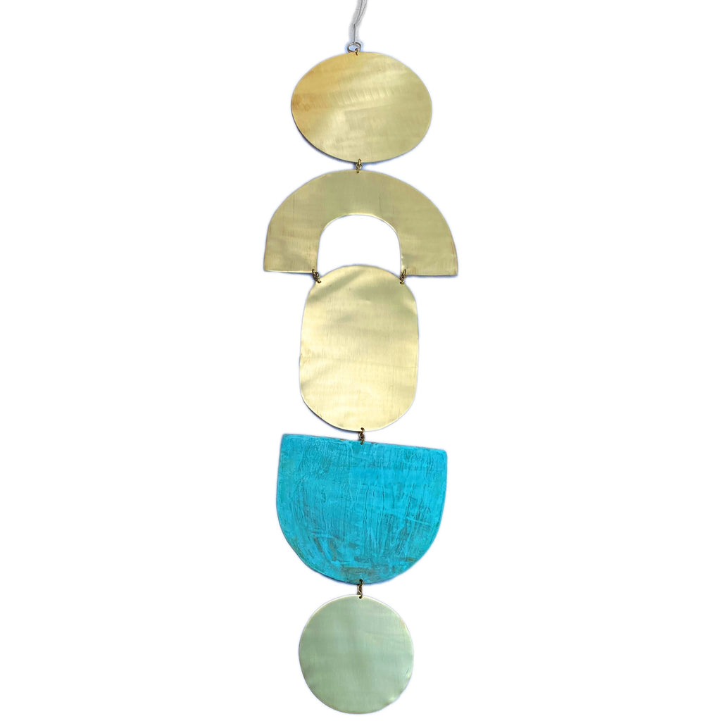 Modern Stacked Brass Wall Hanging - Freshie & Zero