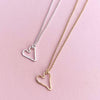 small modern heart necklace - Freshie & Zero