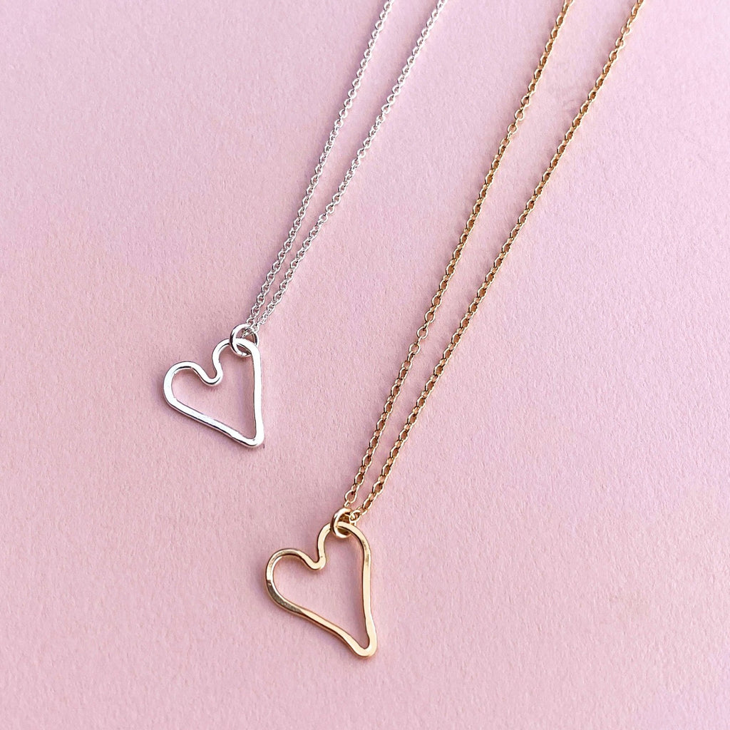 small modern heart necklace - Freshie & Zero