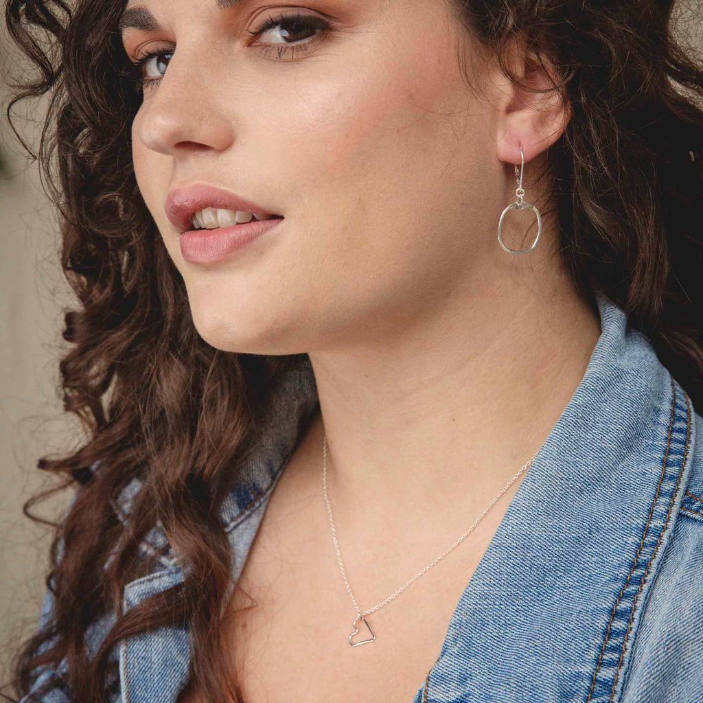 small modern heart necklace - Freshie & Zero