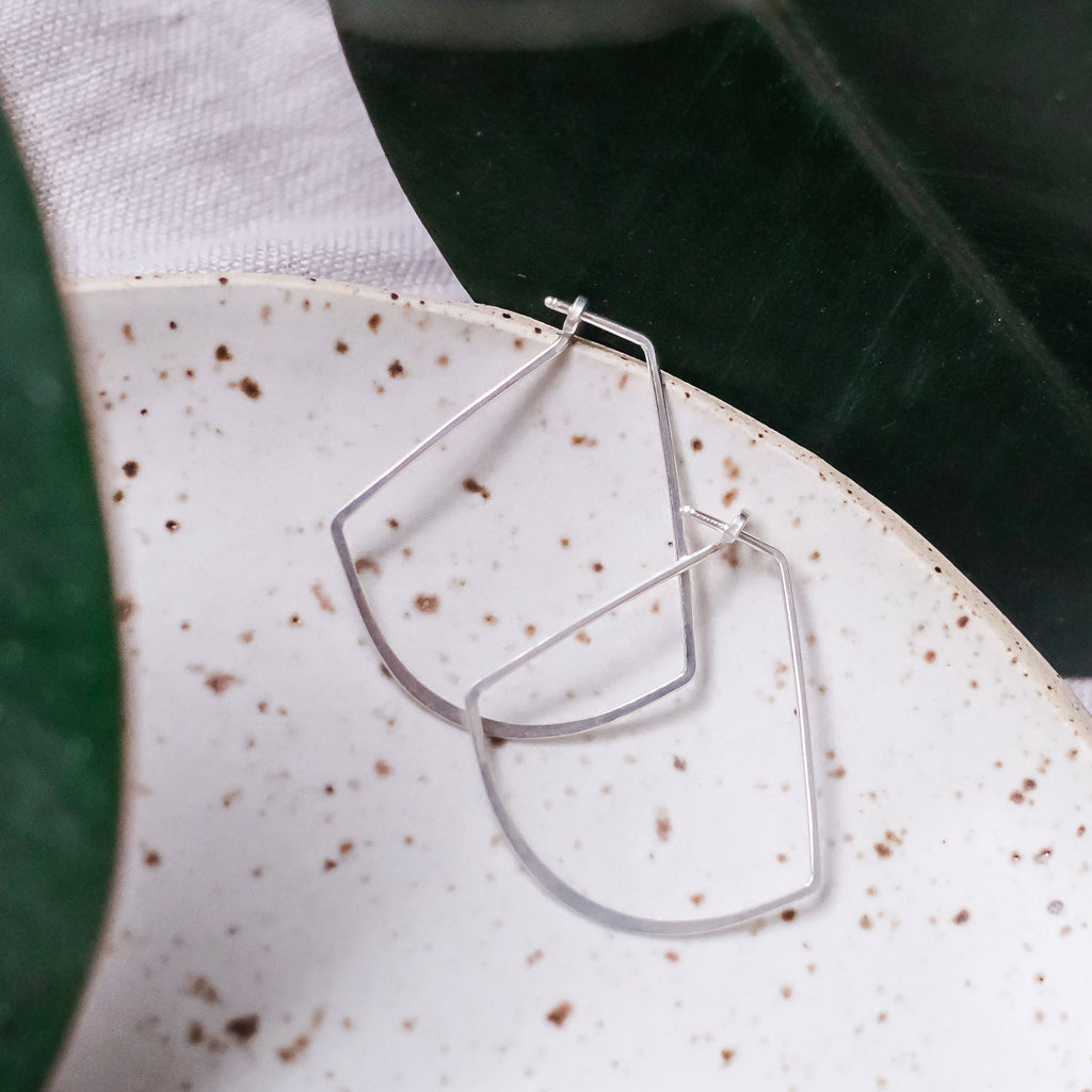 minimal hoops - fan - Freshie & Zero Studio Shop